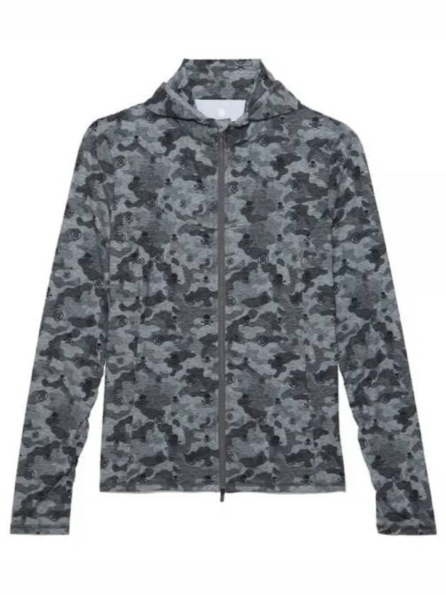 Icon Camo Print Full Hoodie Jacket Charcoal Heather Grey - G/FORE - BALAAN 2