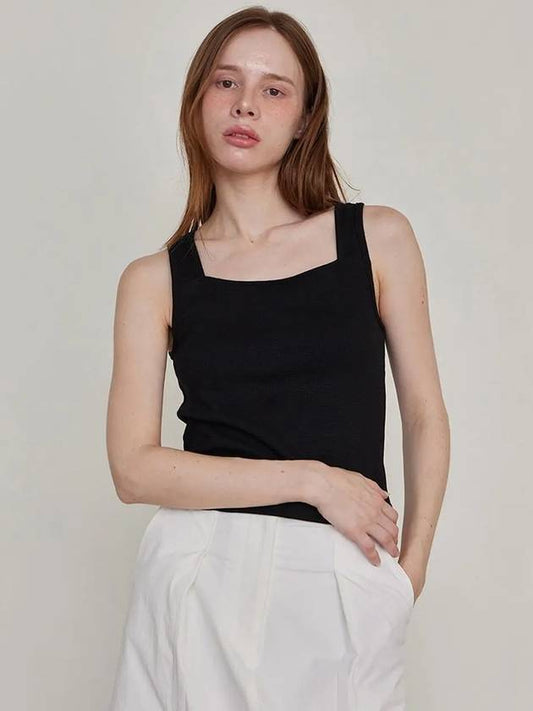 Square Neck Sleeveless Black - LESEIZIEME - BALAAN 1