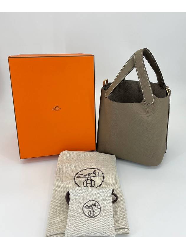 Picotin Lock 18 Tote Bag Etoupe - HERMES - BALAAN 2