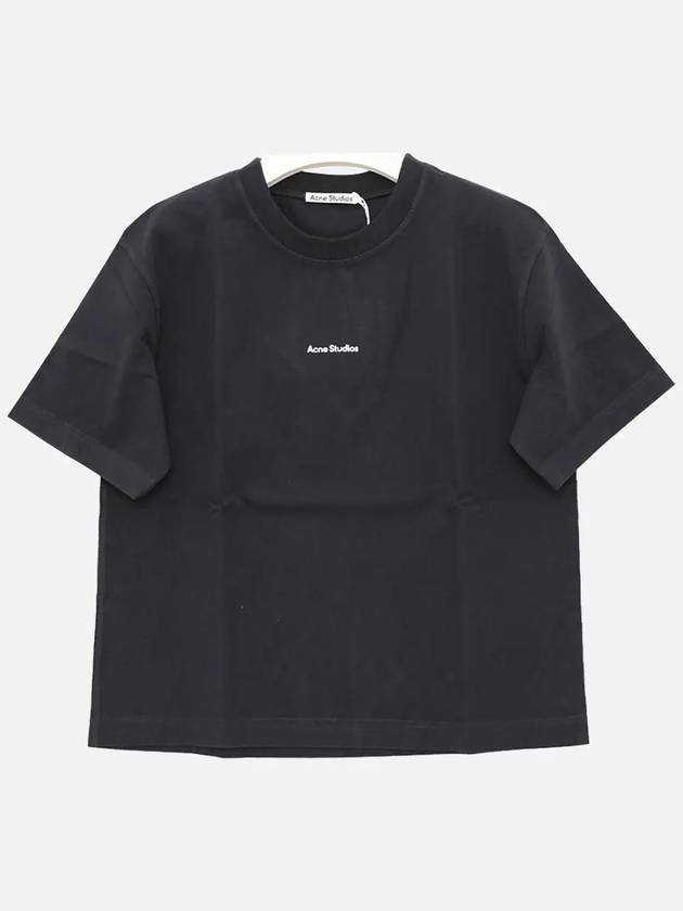 Logo Crew Neck Short Sleeve T-Shirt Black - ACNE STUDIOS - BALAAN 4