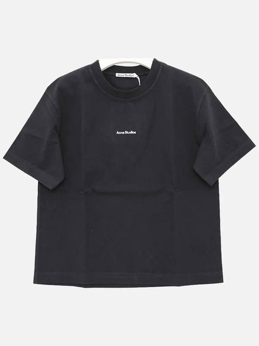 Logo Crew Neck Short Sleeve T-Shirt Black - ACNE STUDIOS - BALAAN 2