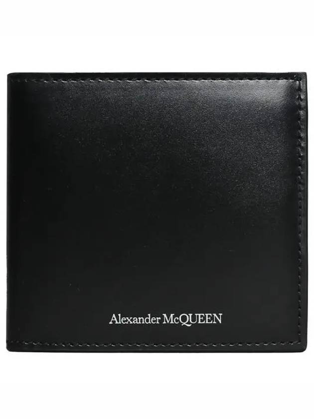 Logo Half Wallet Black - ALEXANDER MCQUEEN - BALAAN 2