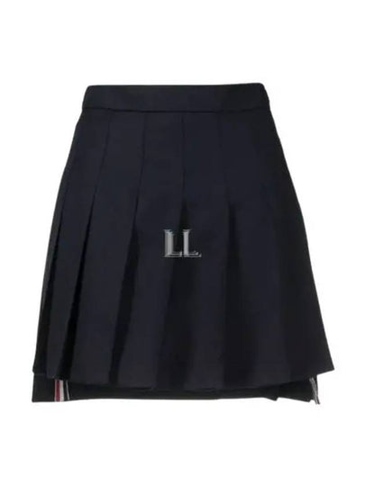 4-Bar Striped Mini Pleated Skirt Black - THOM BROWNE - BALAAN 2