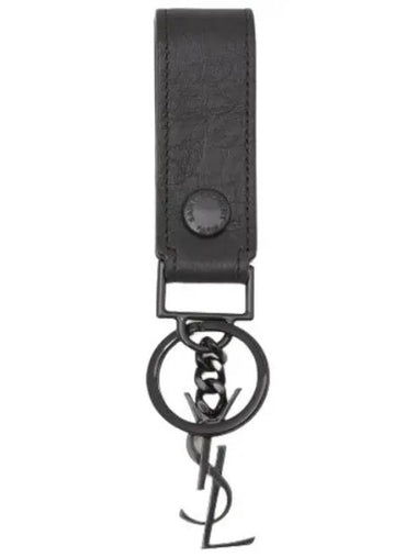 monogram keyring black - SAINT LAURENT - BALAAN 1