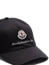 Men's Logo Patch Ball Cap Black 3B000020U162999 - MONCLER - BALAAN 3