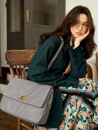 Women's Tote Briefcase Grey - SUPERMOONDESIGN - BALAAN 1