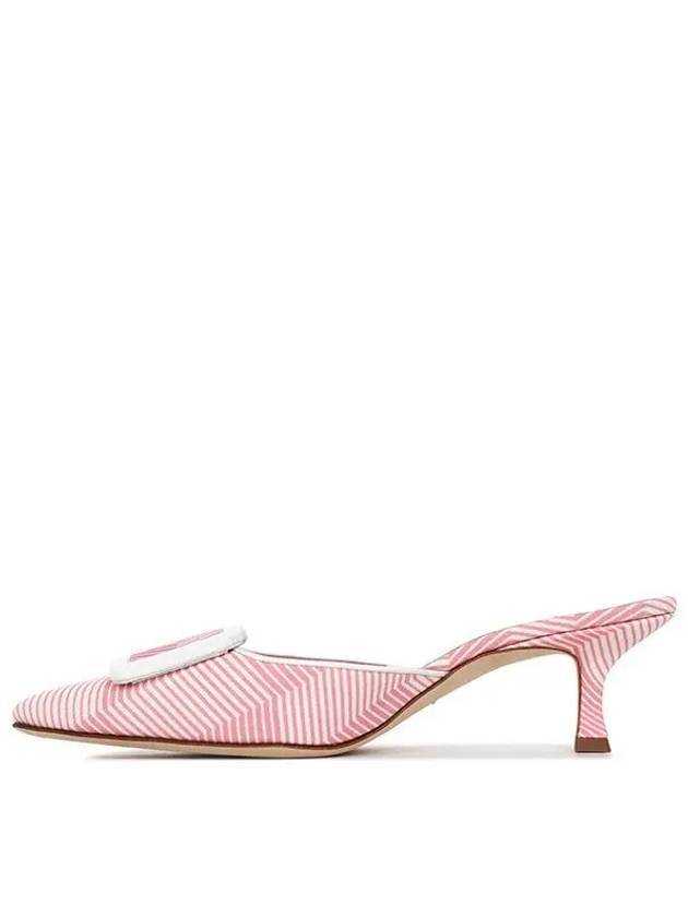 May Salebee Heel Mule 50mm Pink - MANOLO BLAHNIK - BALAAN 1