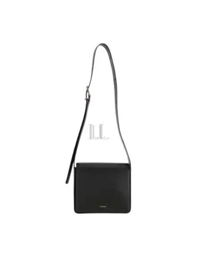 Logo Stamp Leather Shoulder Bag Black - JIL SANDER - BALAAN 2