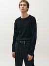 Micro ribbed square neck knit black - NOIRER - BALAAN 8