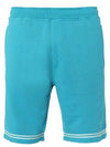 Men's Logo Cotton Shorts Light Blue - STONE ISLAND - BALAAN 2