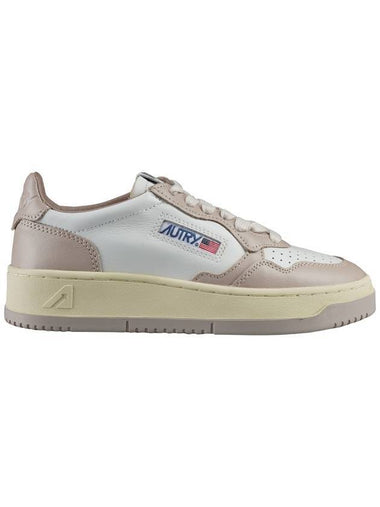 Women's Medalist Bi-Color Low-Top Sneakers Beige - AUTRY - BALAAN 1