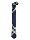 Classic Cut Check Silk Tie Navy - BURBERRY - BALAAN 2