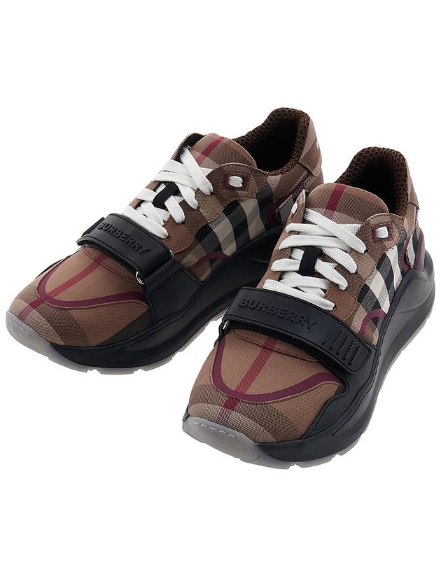 Ramsey Check Cotton Low Top Sneakers Brown - BURBERRY - BALAAN 2