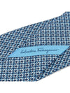 Gancini Pattern Silk Tie Blue - SALVATORE FERRAGAMO - BALAAN 5