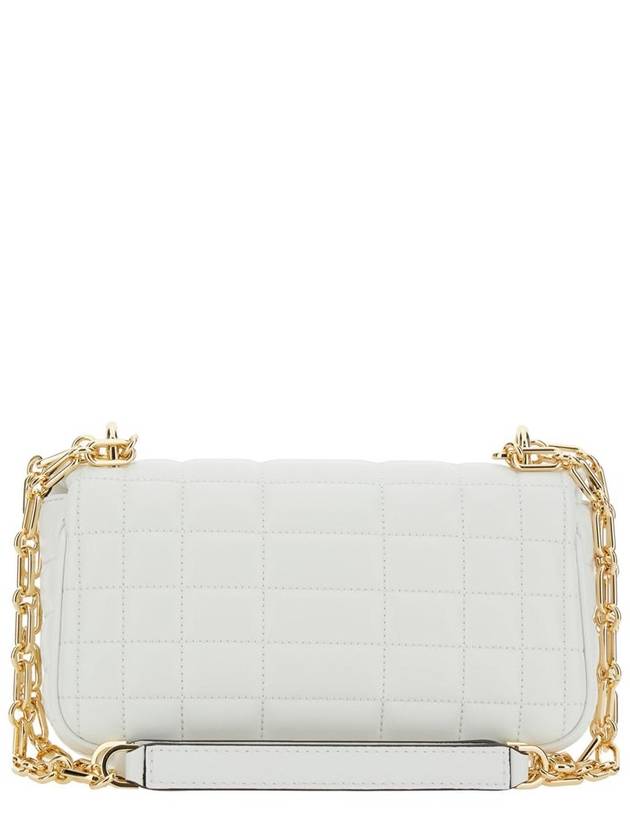 Tribeca' White Quilted Crossbody Bag With Chain-Link Shoulder Strap And Logo Plaque On The Front In Leather Woman - MICHAEL KORS - BALAAN 2