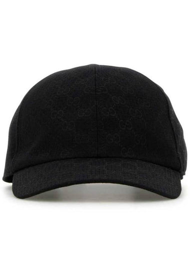 GG Ripstop Polyester Ball Cap Black - GUCCI - BALAAN 1