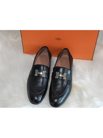 Same day delivery Paris loafer black silver H201199Z 36 5 size - HERMES - BALAAN 1