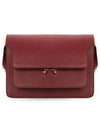 Saffiano Trunk Medium Shoulder Bag Burgundy - MARNI - BALAAN 2