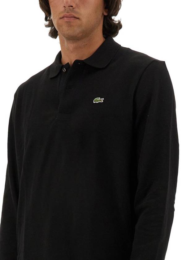 Men's Original Cotton Long Sleeve Polo Shirt Black - LACOSTE - BALAAN 5