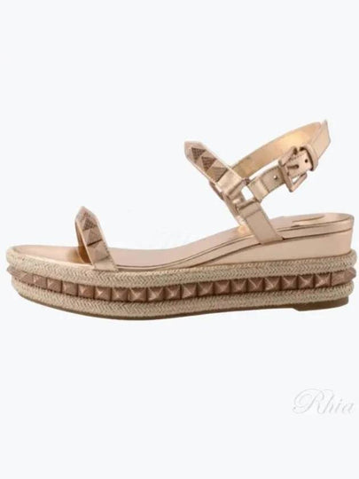 Pyraclou 60 Espadrilles Wedge Rose Gold - CHRISTIAN LOUBOUTIN - BALAAN 2