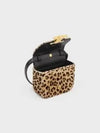 Mini Claude Leopard Print Velvet Cross Bag - CELINE - BALAAN 5