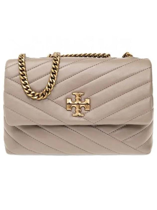 Kira Chevron Convertible Strap Small Shoulder Bag Grey Heron - TORY BURCH - BALAAN 2