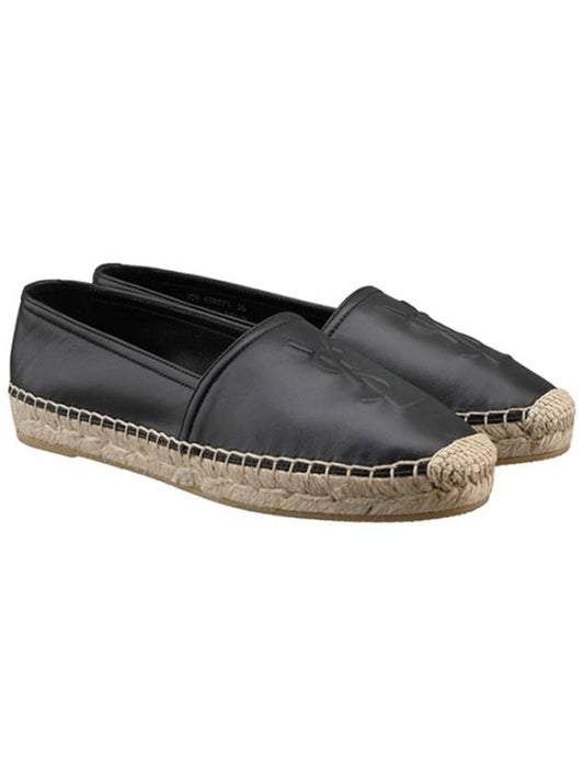 Leather Espadrilles Black - SAINT LAURENT - BALAAN 2