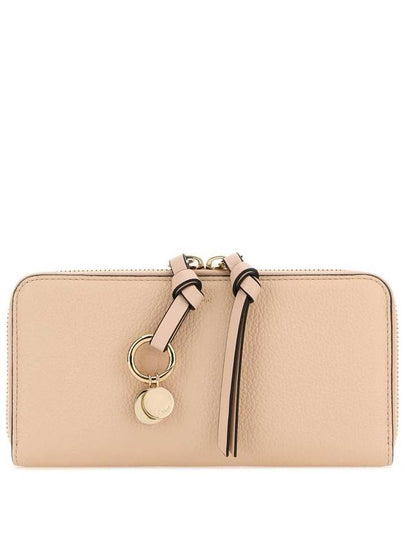 Alphabet Charm Grain Leather Long Wallet Pink - CHLOE - BALAAN 2