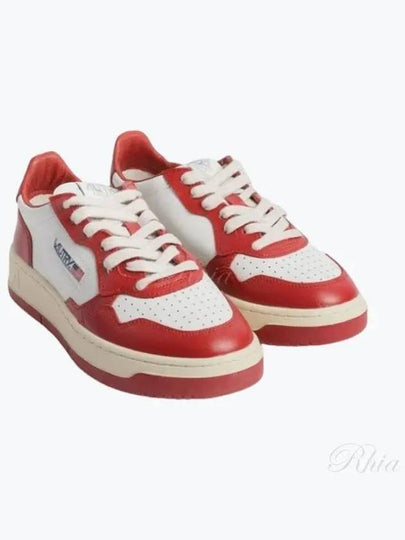 Women's Medalist Bi-Color Low-Top Sneakers Red - AUTRY - BALAAN 2