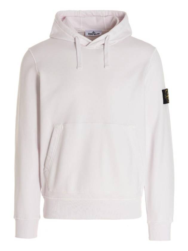 Waffen Patch Cotton Fleece Hoodie Rose - STONE ISLAND - BALAAN 2