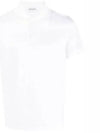 Men's Monogram Cotton Short Sleeve Polo Shirt White - SAINT LAURENT - BALAAN 2