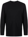 Crew Neck Cotton Modal Long Sleeve T-Shirt Black - TOM FORD - BALAAN 1