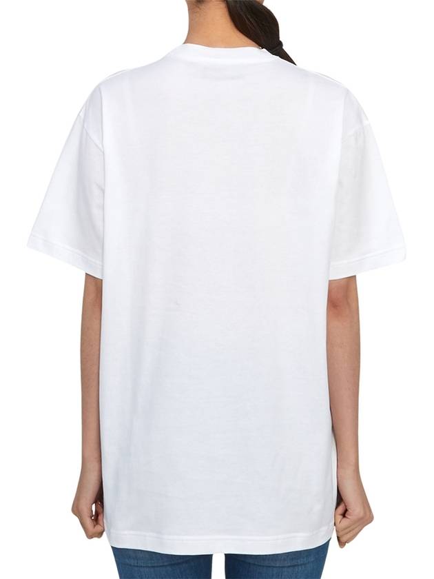 Jersey Print Cotton Short Sleeve T-Shirt White - GUCCI - BALAAN 4