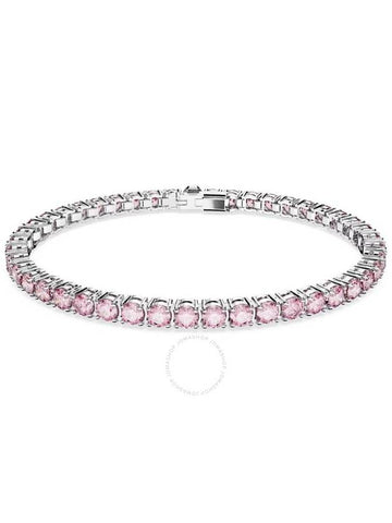 Swarovski Matrix Round Cut Pink Tennis Bracelet - SWAROVSKI - BALAAN 1