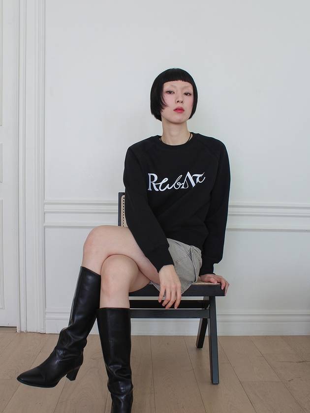 Lettering Logo Sweatshirt BLACK - RUBATI - BALAAN 3