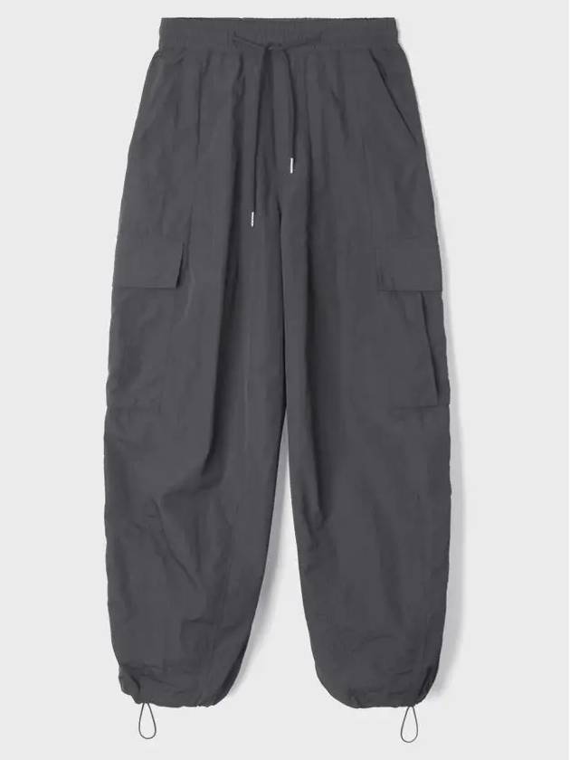 Tasran cut detail cargo parachute pants_Charcoal - INDUST - BALAAN 5