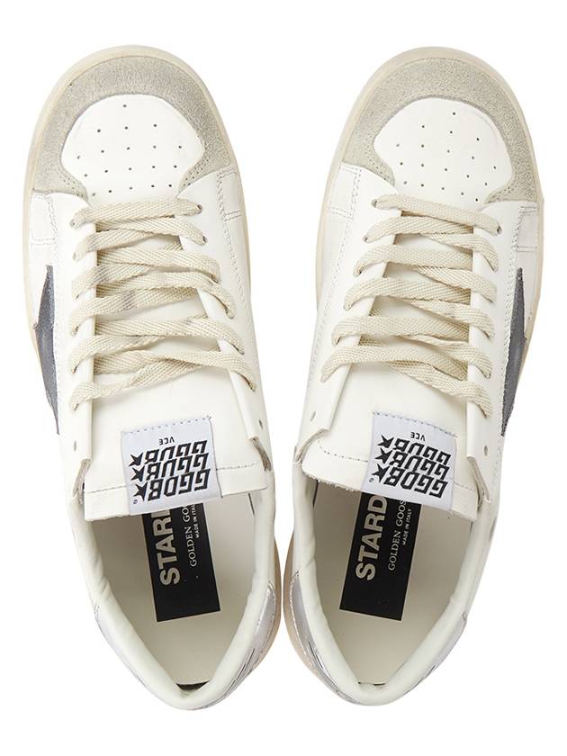 Stardan Leather Low Top Sneakers White Grey - GOLDEN GOOSE - BALAAN 3