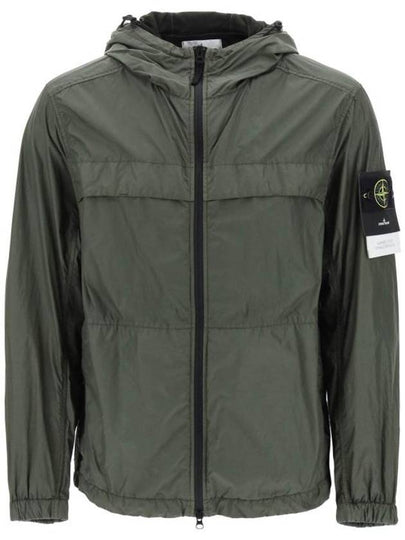 Crinkle Reps Hooded Jacket Dark Green - STONE ISLAND - BALAAN 2