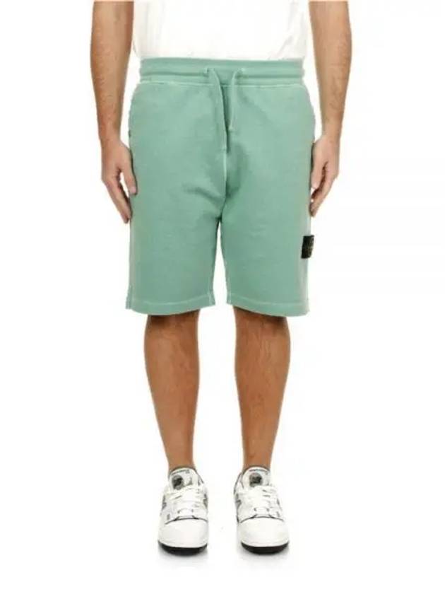 Compass Badge Cotton Track Shorts Green - STONE ISLAND - BALAAN 2