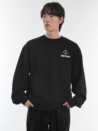 LAB Logo Overfit Sweatshirt Black - CODE I'M - BALAAN 1