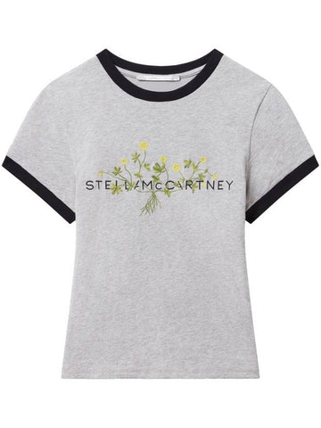 Logo Floral Embroidered T-Shirt - STELLA MCCARTNEY - BALAAN 1