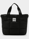 Graffiti Logo Patch Quilted Tote Bag Black - STUSSY - BALAAN 2