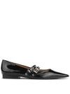 Eyelets Mary Jane Flat Black - GANNI - BALAAN 2