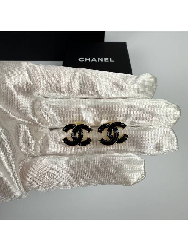 CC logo black gold earrings ABC254 - CHANEL - BALAAN 4