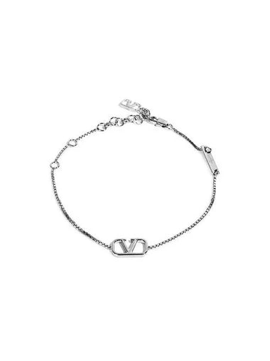 Valentino 5Y2J0N40 MET 172 J0N40 Garavani V logo bracelet - RED VALENTINO - BALAAN 1