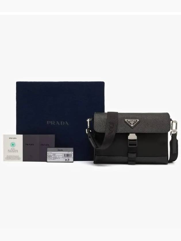 Logo Buckle Shoulder Bag Black - PRADA - BALAAN 4