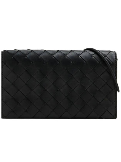 Intrecciato Strap Long Wallet Black - BOTTEGA VENETA - BALAAN 2