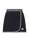 Logo Patch Wrap A Line Skirt Night Blue - MONCLER - BALAAN 2