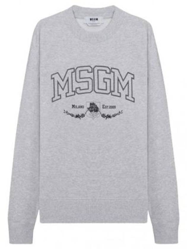 Sweatshirt College Logo Crew Neck Cotton Sweatshirt - MSGM - BALAAN 1