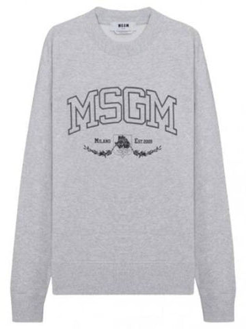 Sweatshirt College Logo Crew Neck Cotton Sweatshirt - MSGM - BALAAN 1